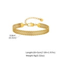 thumbnail image 2 of VNOX 18K gold bracelets for women Adjustable gold plated Link Bracelets - Non Tarnish, Waterproof Mesh & Bangle Bracelets Lightweight Trendy Chunky Chain, 2 of 3