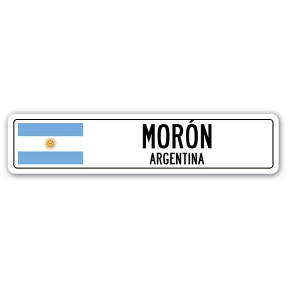 MORON ARGENTINA Street Sign Argentinian flag city country road wall gift