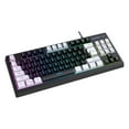 thumbnail image 4 of TFixol HXSJ A877 Compact RGB Gaming Keyboard with Black-White Keycaps, 87 Keys, USB Wired, Multimedia Support, Adjustable Backlight, Durable ABS Material, 4 of 6