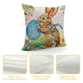thumbnail image 4 of Shiartex Happy Easter Pillow Covers, Spring Rabbits Flower Decorative Farmhouse Spring Flower Throw Pillowcases for Home Sofa Couch Decoration, 4 of 5