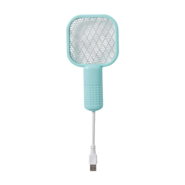 S SERENABLE Electric Fly Swatter 3.7W Easy to Use for Summer Home Indoor Blue