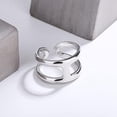 thumbnail image 6 of SS DESIGNS- Adjustable Multi-Line Open Ring for Women, 925 Fashion Thumb & Index Finger Ring, Stackable Minimalist Silver Jewelry Minimalist, 6 of 6