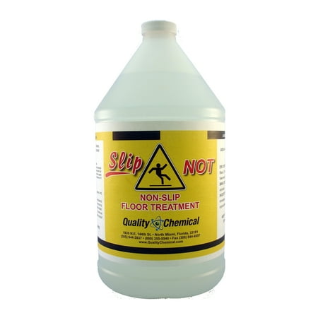 Quality Chemical / Slip Not / Non-Slip Floor Traction Treatment/ Floor Cleaner / 4 Gallon Case