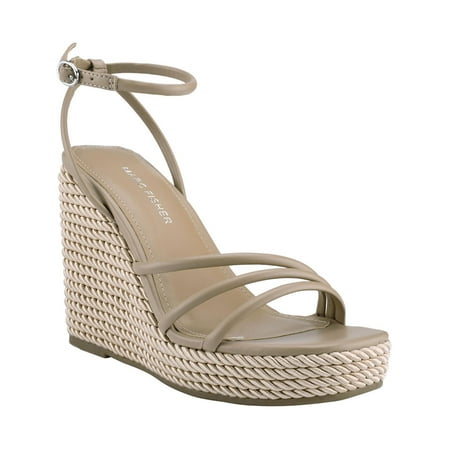 

Marc Fisher Womens Zeki Leather Ankle Strap Wedge Heels