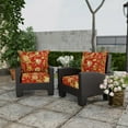 thumbnail image 2 of Jordan Manufacturing 46.5" x 24" Alberta Salsa Red Floral Rectangular Outdoor Deep Seat Chair Cushion Set with Welt, 2 of 11