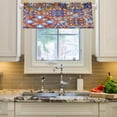 thumbnail image 3 of Coolnut Mexican Talavera Tiles Style Valance Curtains for Kitchen or Bathroom, 54x18in Valances Window Treatment Rod Pocket Drape Light Filtering Living Room Bedroom Decor, 3 of 6