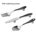 thumbnail image 2 of 12 PCS Knife Spoon Fork Kitchen Cabinet Closet Drawer Pull Handles Knobs 3-Inch Center to Center (Silver), 2 of 8
