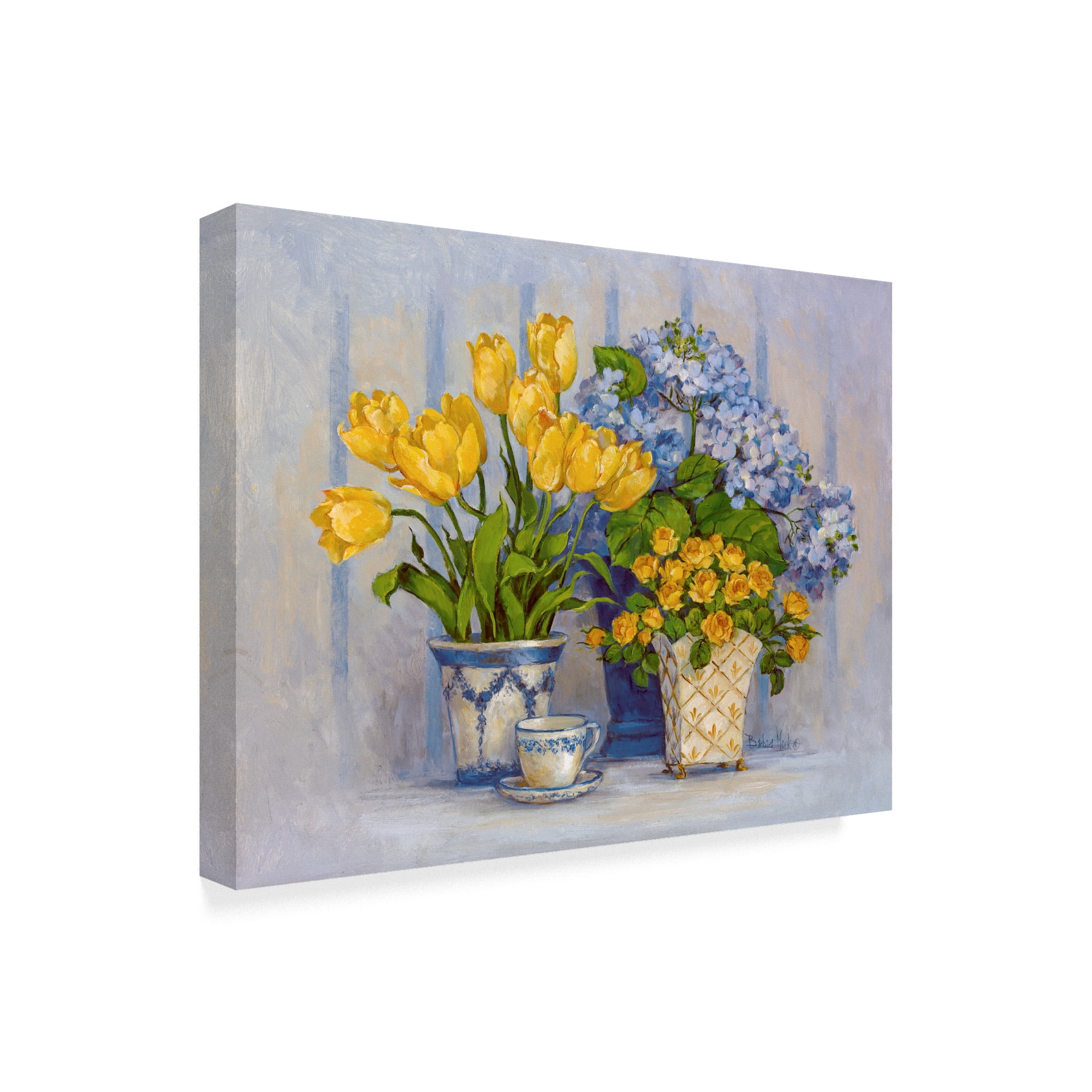Trademark Fine Art ' Blue White' Canvas Art by Barbara Mock