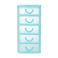 thumbnail image 2 of LSLXA Plastic Cosmetics Storage Cases With 5 Drawer Adjustable Tier Clear Desktop Storage Box For Jewelry Pill Key Small Craft Organizer Sky Blue XL, 2 of 7