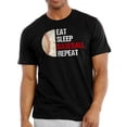thumbnail image 2 of FLAGWIX Baseball Gifts For Men - Eat Sleep Baseball Repeat Funny Baseball, Sport Shirts - Mens Shirt, 2 of 6