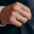 thumbnail image 4 of Men's Classic Claddagh Ring In Solid 14k Yellow Gold, 4 of 6
