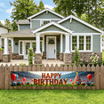 thumbnail image 5 of Sports Themed Happy Birthday Backdrop Banner with Soccer and Basketball Elements Party Decoration Photography Prop for Birthday Parties Sports Events and Celebrations, 5 of 6