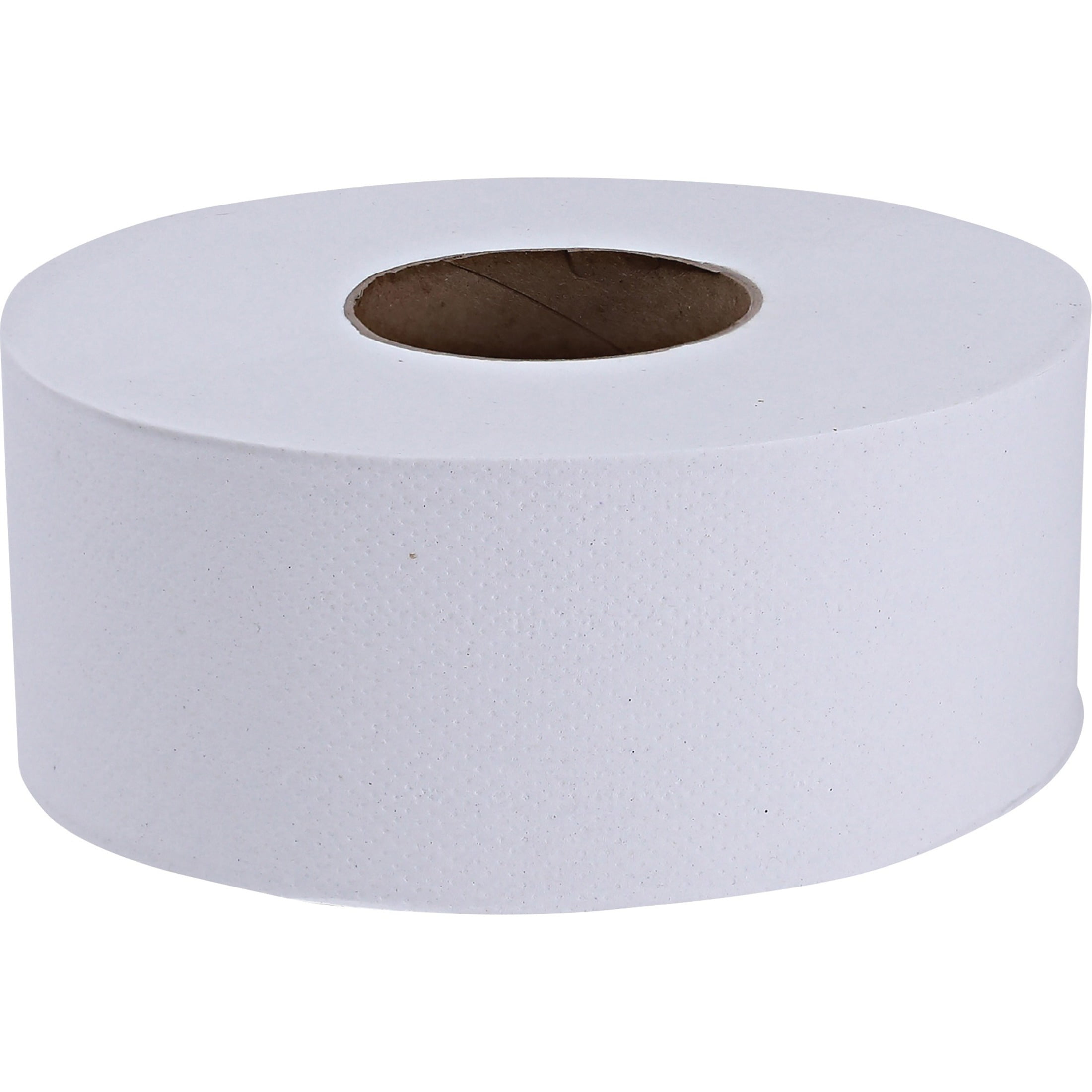 Genuine Joe Solutions Embossed 2 Ply Paper Toilet Paper, Unscented, 8 Rolls per Carton