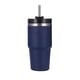 thumbnail image 1 of Vaso de acero inoxidable con aislamiento al vacío y pajita, pulido y brillante, mantiene el calor y el frío. Taza para coche con aislamiento al vacío, color azul violáceo, 20 oz., 1 of 5
