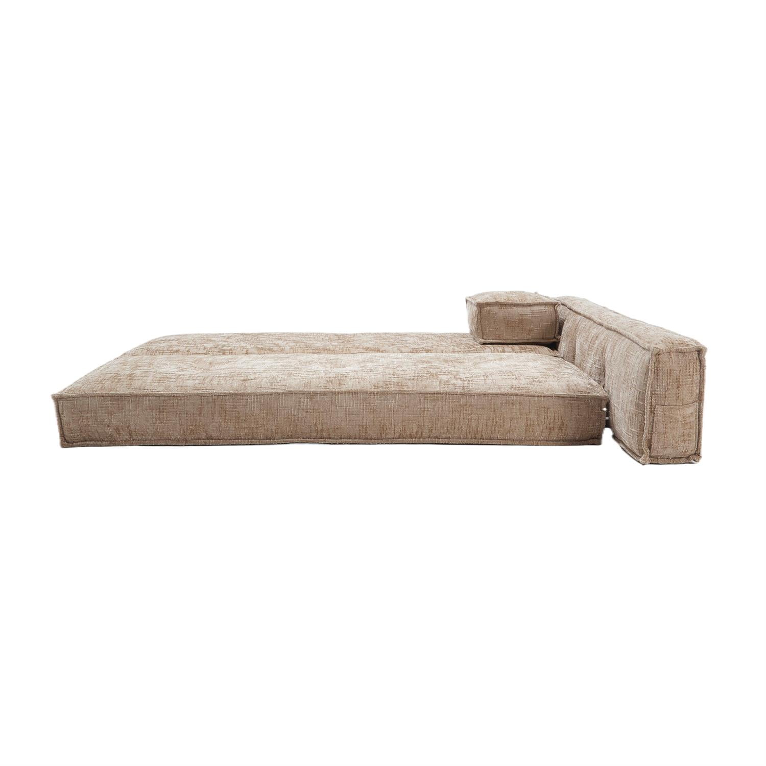 Demi Bonn 78" Versatile Chenille Sectional Sofa with Side Pocket, Modern Couch for Living Room, Customize Layout to Fit Any Space, Beige