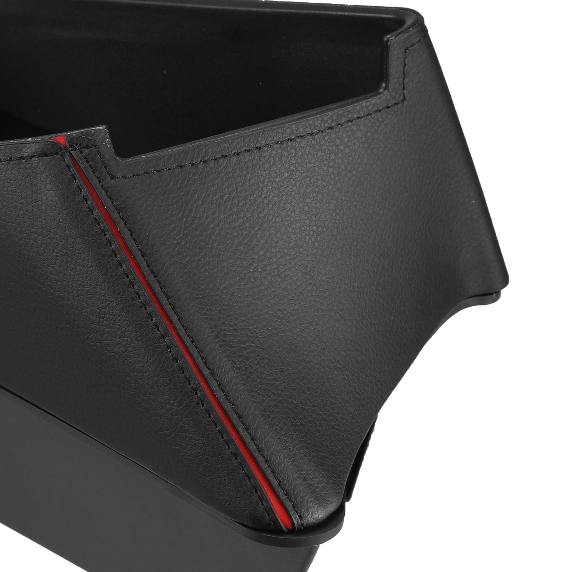 Unique Bargains Car Center Armrest ABS Storage Box Organizer Container Tray Black for BMW X1 F48 for BMW X2 F47 Red Side