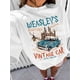thumbnail image 1 of Wizard Flying Vintage Car Graphic T-Shirt, Vintage Car Print Summer Casual Tee For Women, 1 of 6