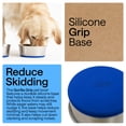 thumbnail image 3 of Dog Bowl Set of 2, Heavy Duty Stainless Steel Bowls by GORILLA GRIP, Holds 8 Cups, Royal Blue, 3 of 9