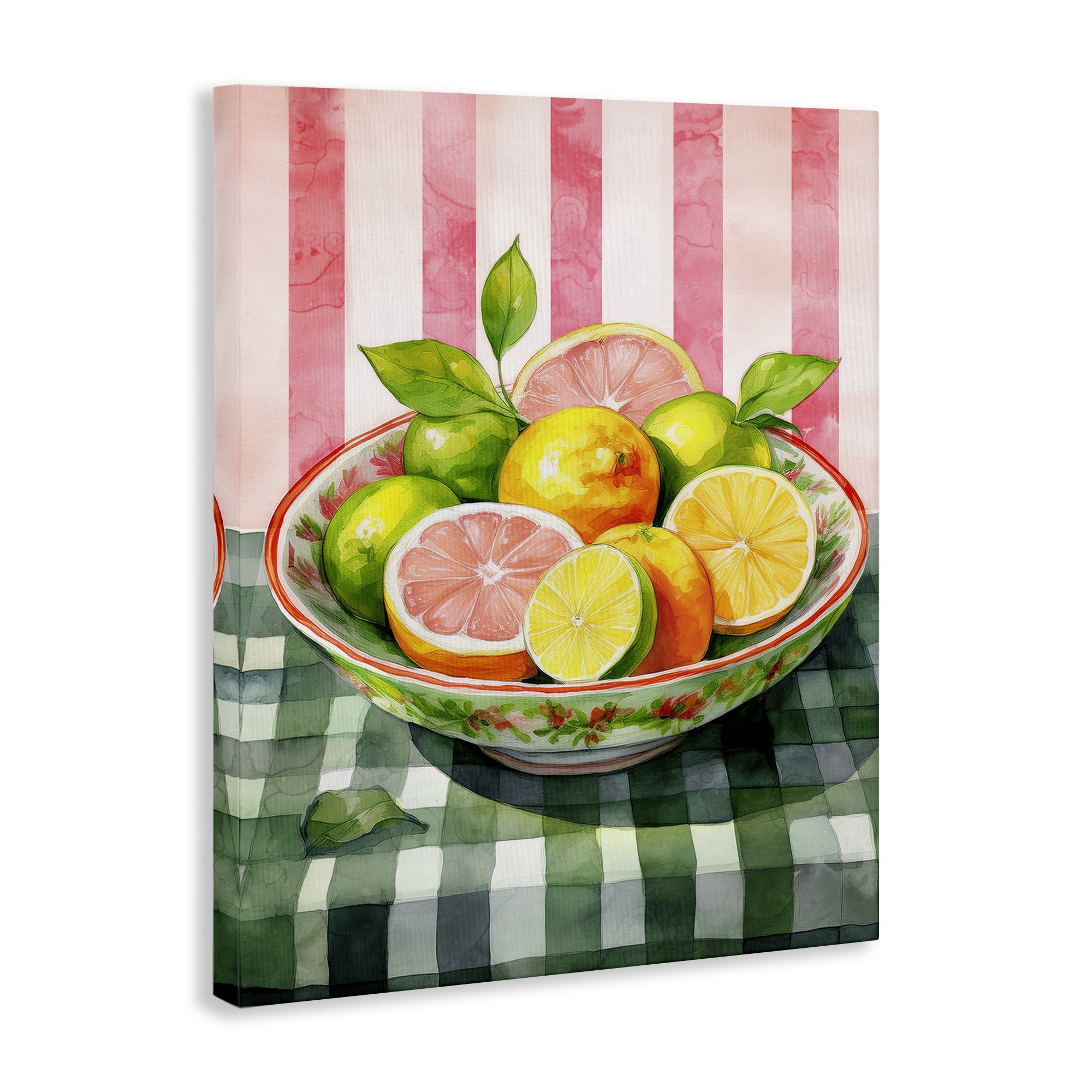 Stupell Industries Mixed Citrus Bowl Food & Beverage Painting Wrapped Canvas Art Print Wall Art, 16 x 20