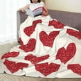 thumbnail image 6 of Honeii Love Print Fleece Blanket - Throw Blanket for Bed, Sofa, Couch, Camping, and Travel , Microplush Ultra Soft Warm Blanket-60"x50", 6 of 7