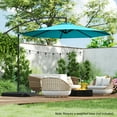 thumbnail image 4 of Gymax 10 FT Patio Offset Umbrella w/ X-shaped Base Infinite Tile & 360° Rotation Turquoise, 4 of 10
