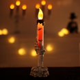 thumbnail image 2 of 3 Pack Halloween Skull Candle Holder Light, Skeleton Ghost Hand Flameless Candle Lamp Party Bar Decoration Lamp (Green,, 2 of 5