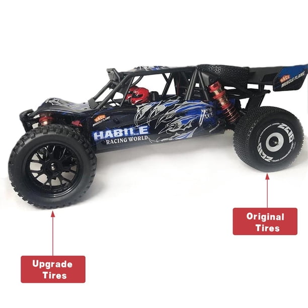 ZheElen 4 Pcs Roues et Pneus RC Pièce RC pour Wltoys 1/14 RC Crawler Voiture DIY Accs Or Or dia Extérieur 70.5mm