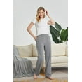 thumbnail image 4 of WORW Womens Casual Long Pajama Lounge Pants, Solid Cotton Sleepwear Pj Bottoms with Pockets, 4 of 4