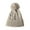 Beige, variant on dianhelloya Women Fall Winter Hat Thickened Knitted Soft Elastic Warm Anti-slip Ear Protection Plush Ball Decor Twisted Pattern Outdoor Beanie Cap Khaki