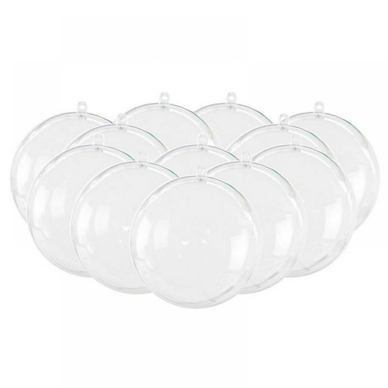 Clear Plastic Fillable Ornament Balls Removable Top Clear - Temu