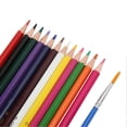thumbnail image 4 of Crayons de couleur hydrosolubles 12 couleurs Écriture plus fluide Couleurs vives Ensemble de crayons aquarelle inodores pour croquis, 4 of 4