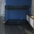 DHP Miles Twin over Futon Metal Bunk Bed with Ladder for Kids, Black