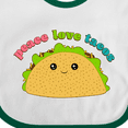 thumbnail image 4 of Inktastic Peace Love Tacos Boys or Girls Baby Bib, 4 of 4