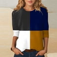 thumbnail image 4 of WEAIXIMIUNG T-Shirts pour Femmes T-Shirts Graphiques Hauts pour Femmes Manches Trois Quarts Coupe Ajustée Hauts Mignons Col Ras du Cou Coupe Ajustée T-Shirts à Demi-Manches, 4 of 5
