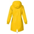 thumbnail image 4 of larppty Rain Jacket for Women 2025 Striped Lined Waterproof Lightweight Raincoats Hooded Windbreakers Outfit (Yellow, 4XL), 4 of 7