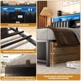 thumbnail image 6 of Homieasy King Upholstered Platform Bed with LED Lights and Storage, Black, 6 of 7