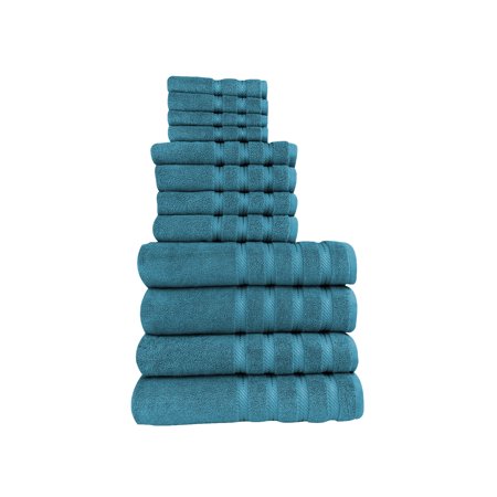 Classic Turkish Towels Genuine Cotton Soft Absorbent Antalya 12 Piece Set With 4 Bath Towel 4 Hand Towel 4 Washcloth