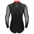 thumbnail image 2 of Runhomal Combinaison de Danse de Salon Tango Latin à Col en V Profond avec Strass Scintillants pour Hommes, Rouge m, 2 of 7