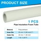 thumbnail image 2 of Tubo de espuma para aislamiento de tuberías Uxcell, cubierta de espuma para tuberías, tubing de espuma para soporte de agarre de unidad de aire acondicionado, blanco 1"ID x 3.28Ft, 2 of 7