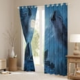 thumbnail image 3 of jejeloiu Jungle Wolves Blackout Curtains Set of 2 (52x84 Each),Howling Wolf Window Curtains For Girls Boys, 3 of 6