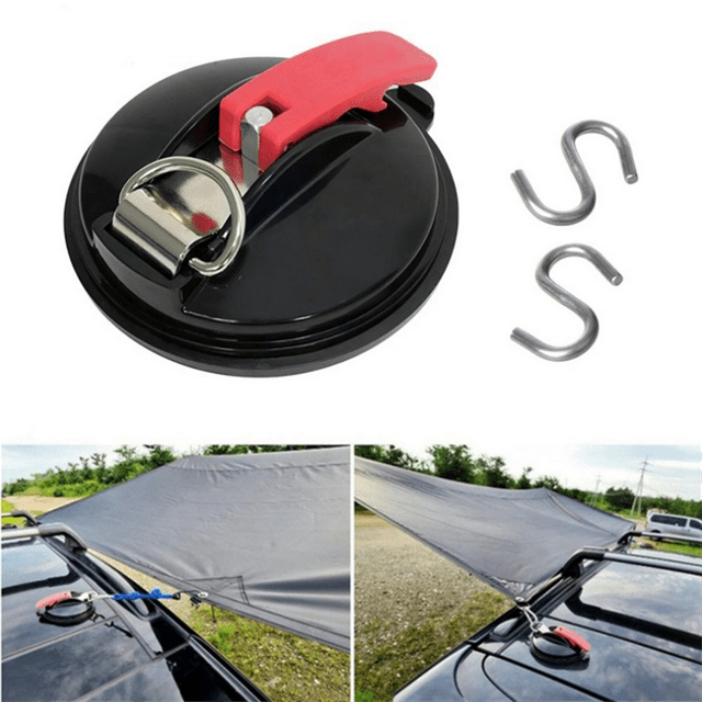 Outdoor Camping Awning Suction Cup Multifunctional Car Suction Cup with Strong S Hook Fixed Rear Curtain Suction Cup D
