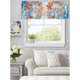 thumbnail image 5 of Curtain Valance for Windows, Ocean Theme Starfish Conch Coral Kitchen Valances Rod Pocket Short Curtains, Summer Time Beach Shell Window Valance for Bedroom Bathroom Living room 54x18in, 5 of 9