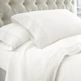 thumbnail image 2 of Amrapur Overseas  4-Piece Crochet Lace Microfiber Sheet Set, 2 of 5