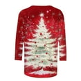 thumbnail image 5 of Elvqul Tops for Women Fashion Shirts Plus Size Crewneck Cute Christmas Womens Tops 3/4 Sleeve, 5 of 5