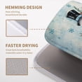 thumbnail image 4 of Blue Snowman Snowflake Christmas Dish Drying Rack - 16x18 Inch Absorbent Microfiber Mat for Home Coffee Bar, 4 of 7