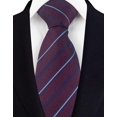 thumbnail image 2 of ORUYROP Cravate Formelle en Soie Jacquard Bleu Gris à Rayures Classiques pour Hommes, 2 of 2