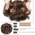 thumbnail image 5 of SEGO Messy Bun Hair Piece Ponytail Hair Extension Synthetic Scrunchy Wavy Real Hair Bun Fake Hair Elastic Hair Extensions for Women Black/Blonde/Palm Colors, 5 of 8