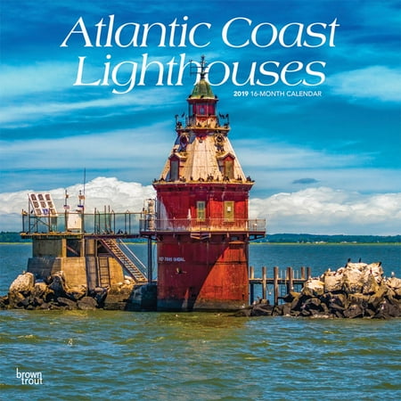 East Coast Lighthouses - Atlantic Coast Lighthouses 2019 12 x 12 Inch Monthly Square Wall Calendar, USA United States of America Scenic Nature Ocean Sea East