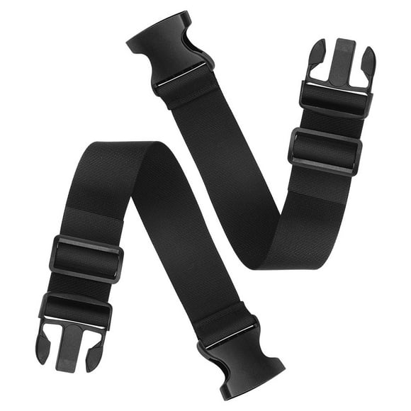 FONDOTIN 2Pcs Black Nylon Outdoor Travel Strap 11.8x1.2in