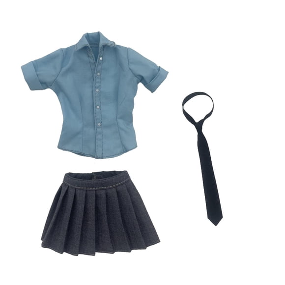MERIGLARE Jupe de Figurines d'Action Jouet Éducatif pour Scène de Chemise Féminine à l'Échelle 1/6 Accessoire Photo Bleu